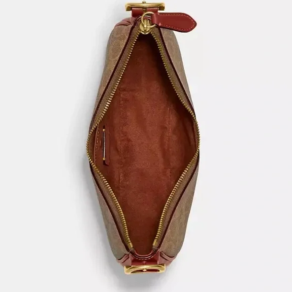 Coach Red and Tan Shoulder Bag - Picture 4 of 12